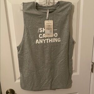 Fabletics Gray Graphic Tank Top